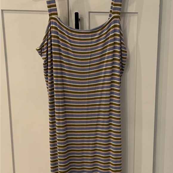 RVCA Gray and Yellow Striped Midi Dress - Picture 6 of 10